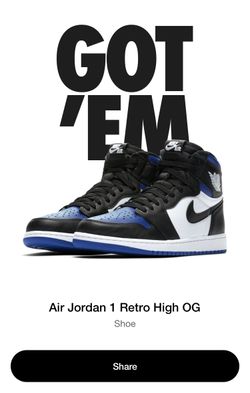 Brand New Jordan 1s Size 10.5Royal Toe