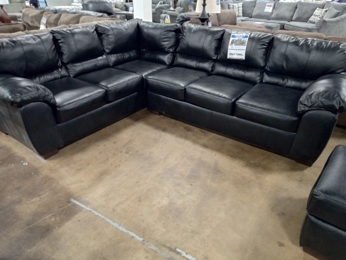 Good Morning Bryan TX! We Have The Fletcher Black Sectional In Stock And We Have Financing Available @ American Freight.