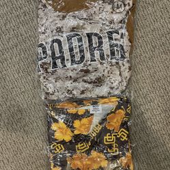 Padres Military Hoodie And Hawaiian Shirt size M 