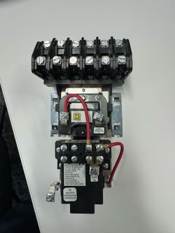 SQ D 6 pole electrically held contactor. 110/120v coil