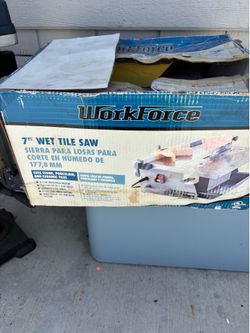 Workforce 7” Wet Tile Saw – Works Great – Tile Cutter