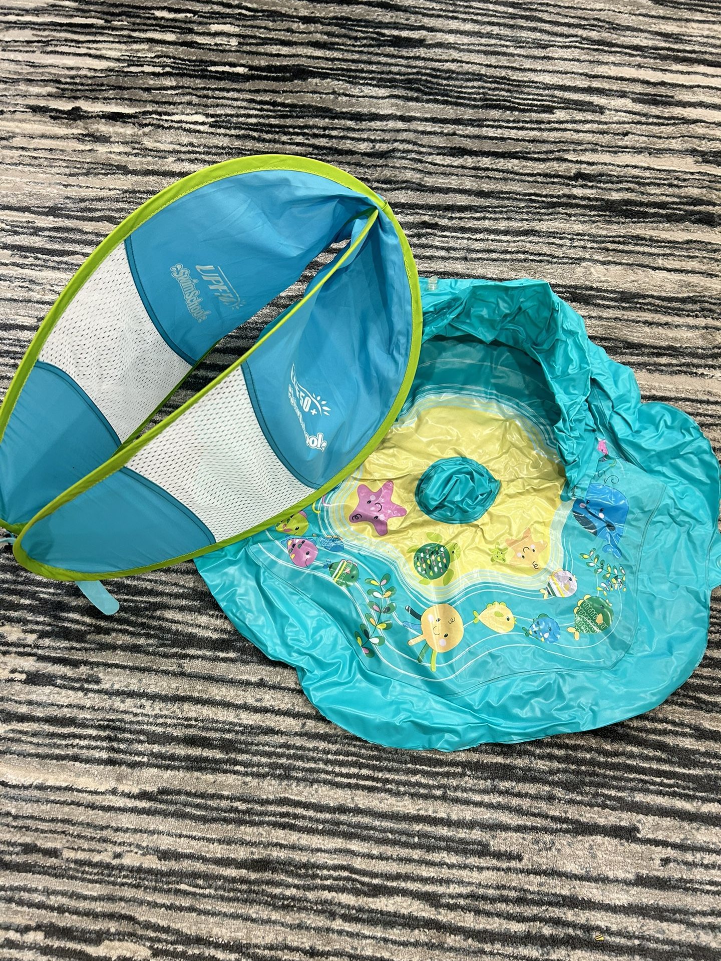 Swim School Baby Splash Mat With Removable Canopy
