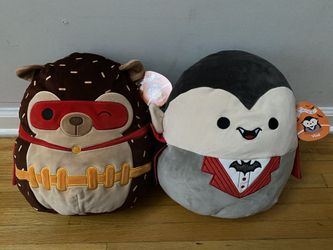 Squishmallows Big 12” Vlad the Vampire And Hans The Hedgehog 2023 Exclusive, Brand NEW!