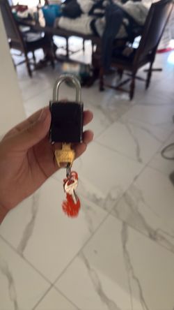 Black Padlock with Keys