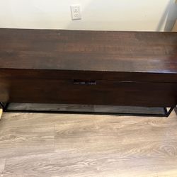 Wood Storage Trunk / Entryway Bench