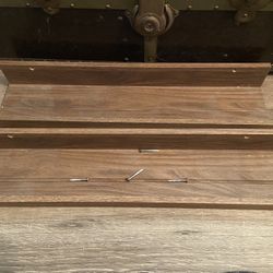 2 Brown Wall Shelves