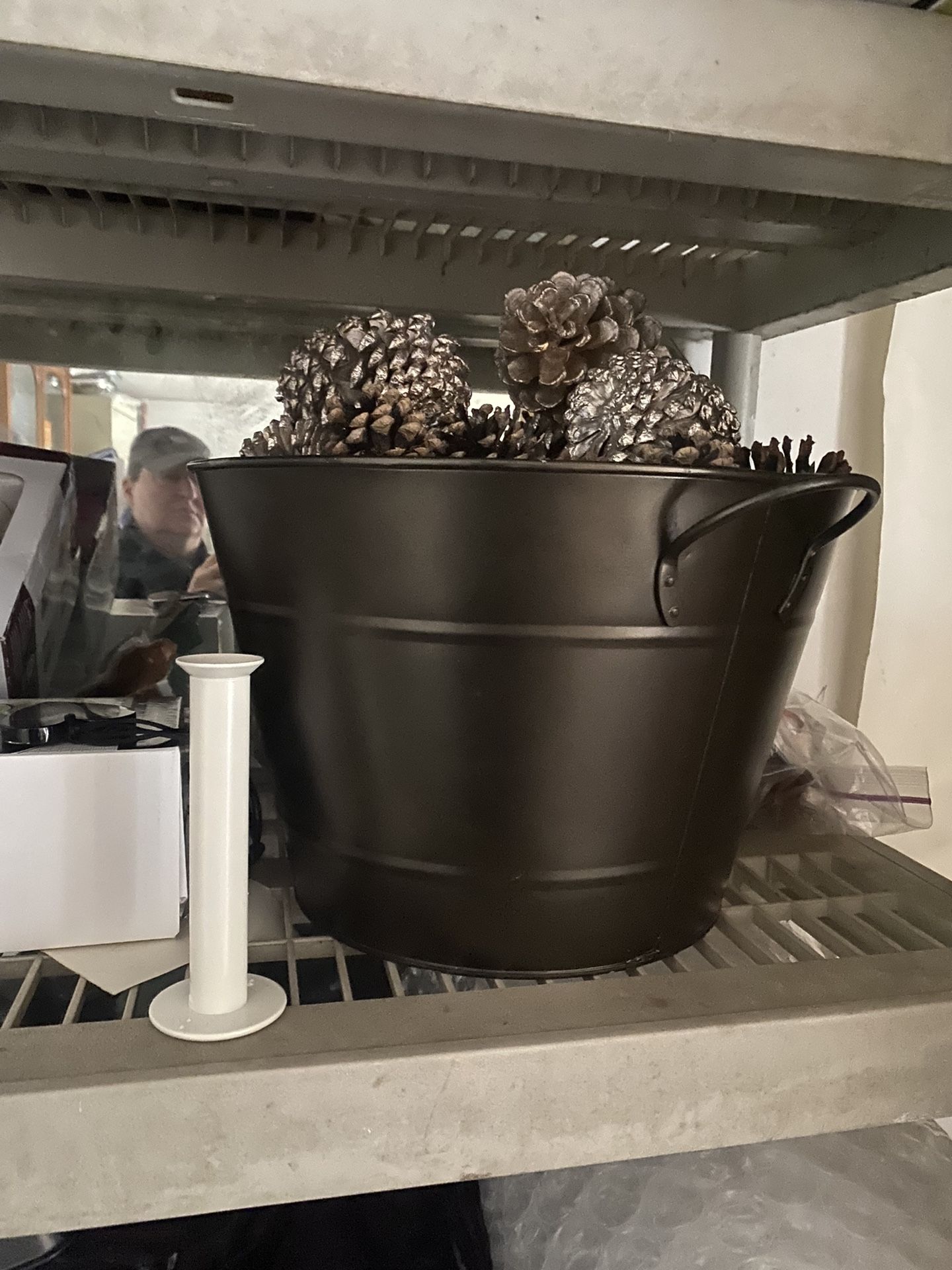 Large Bucket Of Pine Cones