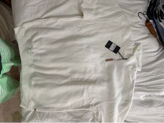 White quarter zip