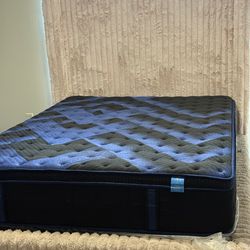 Pink bed frame with headboard