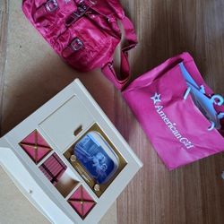 American Girl Doll Clothing Hangers/Television Console and Backpack