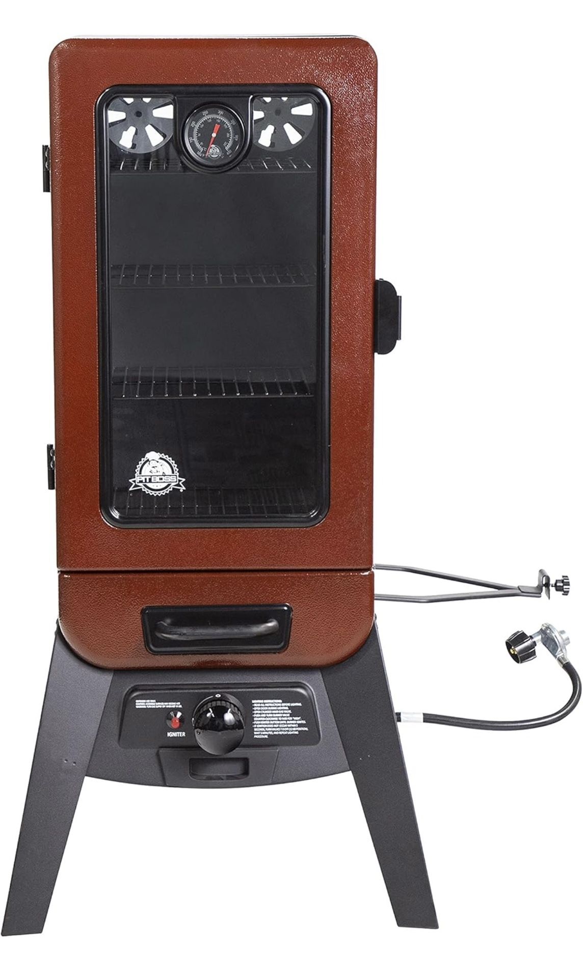 Pit Boss Grills PBV3G1 Vertical Smoker, Red Hammertone 684 sq inches