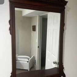 1900 Chippendale Mahogany Wall Mirror