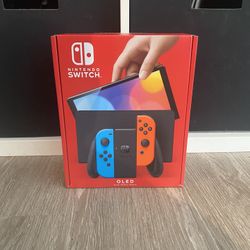 New IN HAND Nintendo Switch OLED Model with Neon Red & Blue Joy-Con Console