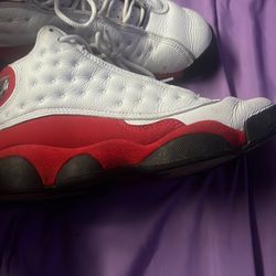 size 6.5 red and white jordan 13’s