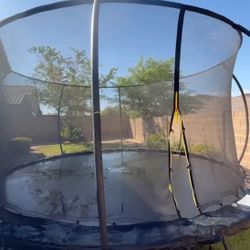 JUMPZYLLA 14FT Trampoline with Enclosure and Ladder, ASTM Approved trampoline