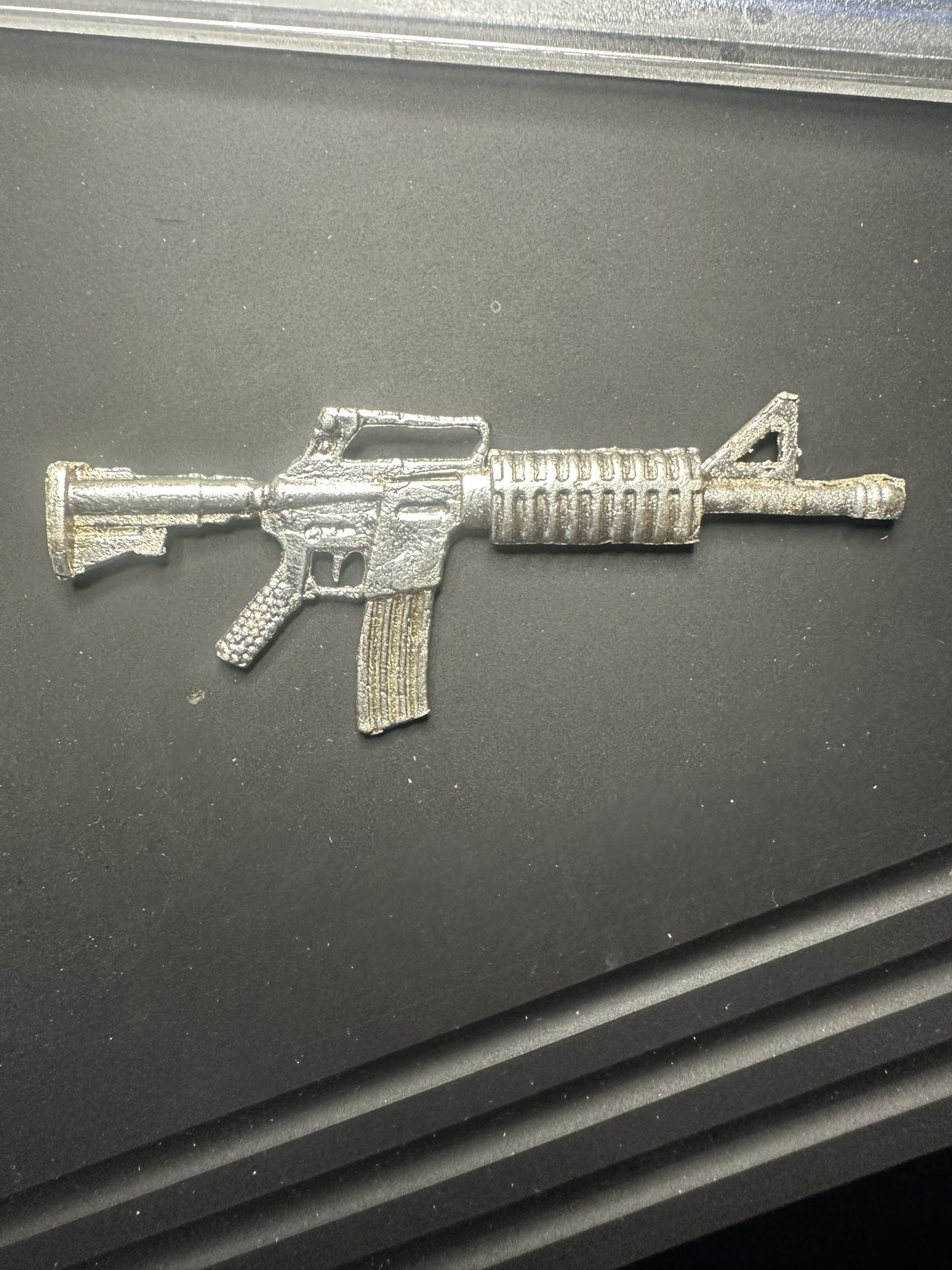 1 Oz Silver .999 M16 Pew Pew 🔥 (Handpour)