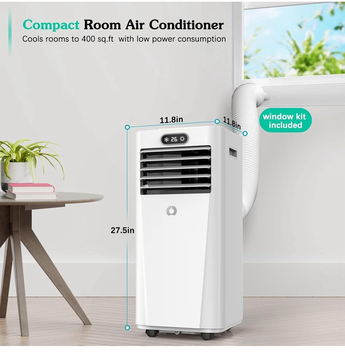 AirOrig 10,000 BTU Portable AC w/ Remote & Window Kit