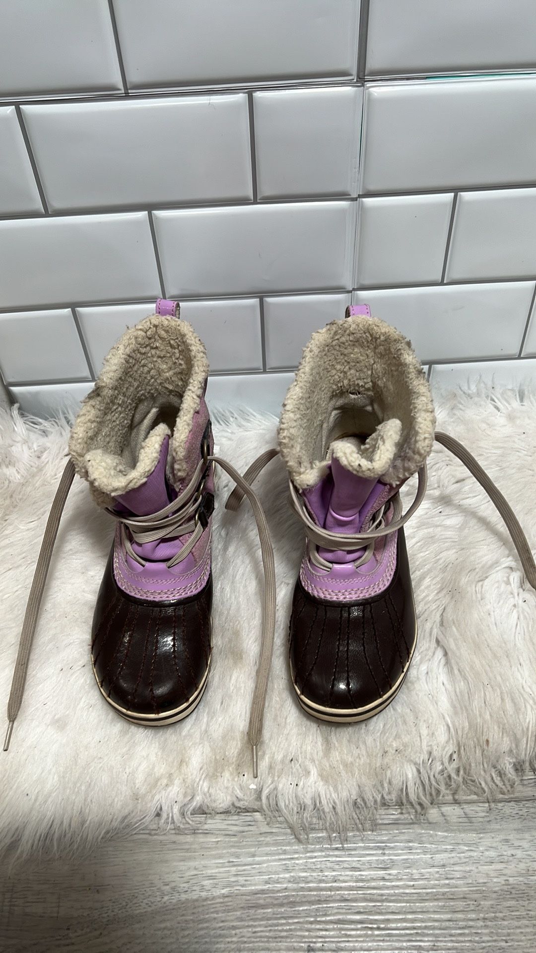 Sorel Tivoli Mid Waterproof Snow Duck Boots Pink Size 3