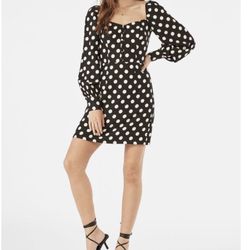 Button front mini dress 