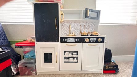 Kids wooden play kitchen