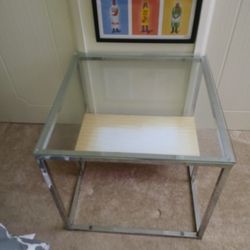 Home Decor End Table Glass & Metal Table 