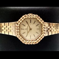 Bucherer 26mm Ladies 1960s Yellow Gold Plated Vintage Manual 17J Swiss 