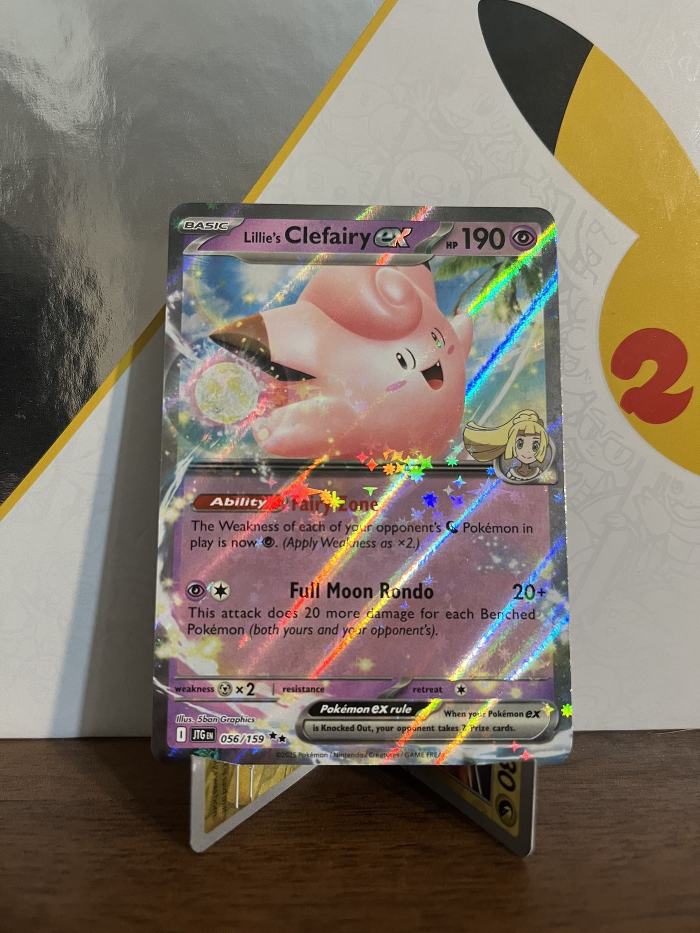 Pokemon Lillies Clefairy Ex Journey Together Double Rare NM