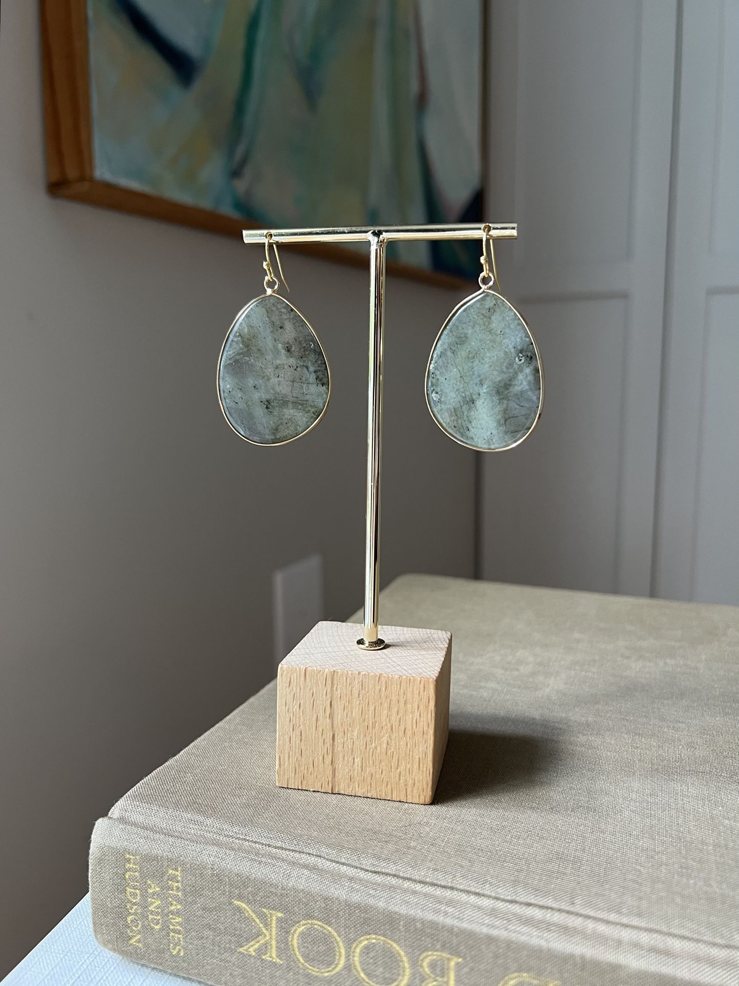 Labradorite Statement Earrings ( firm on price ) 