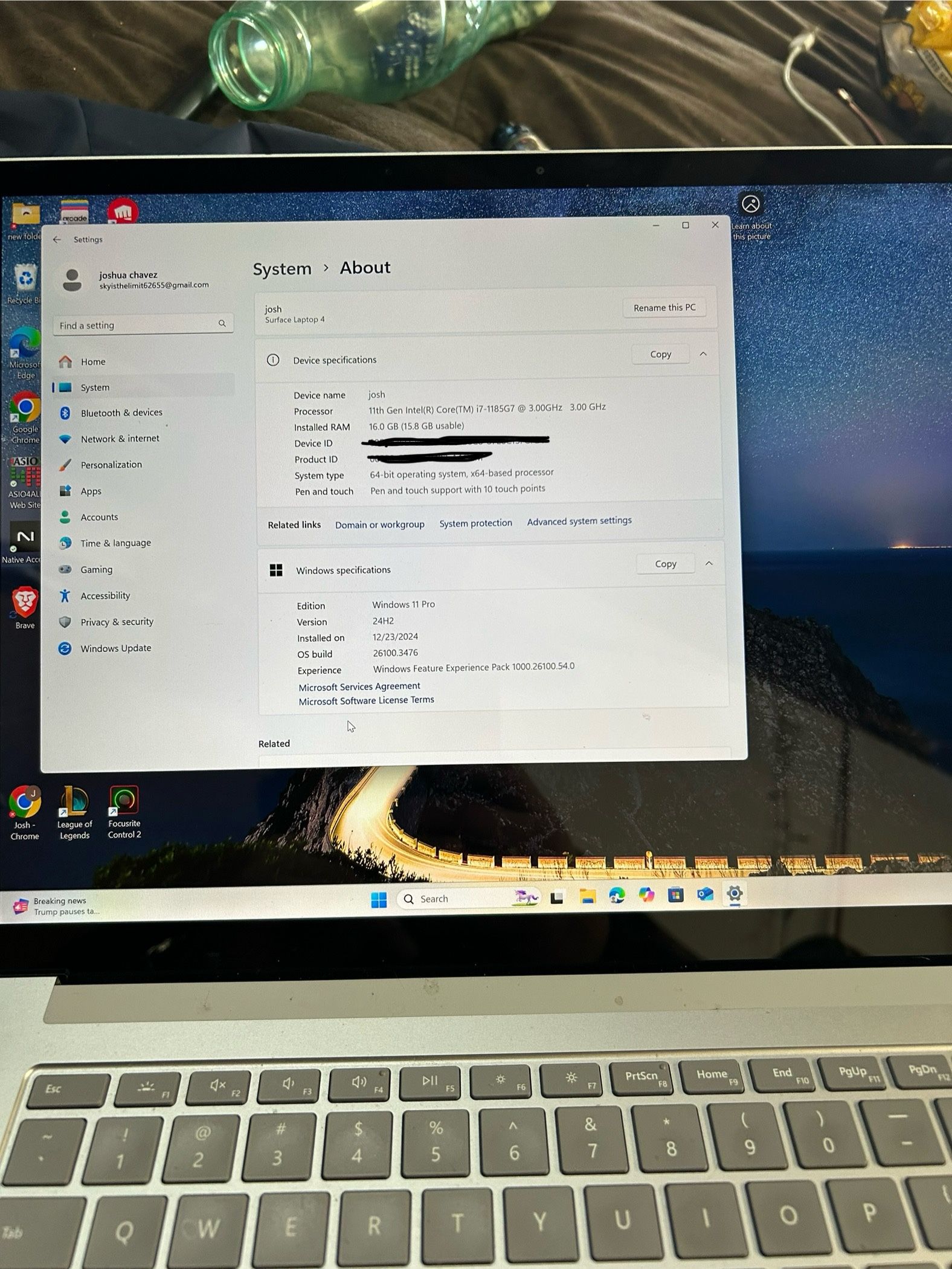 Microsoft surface pro I7