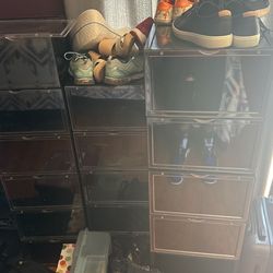 Drop Front Shoe Boxes.