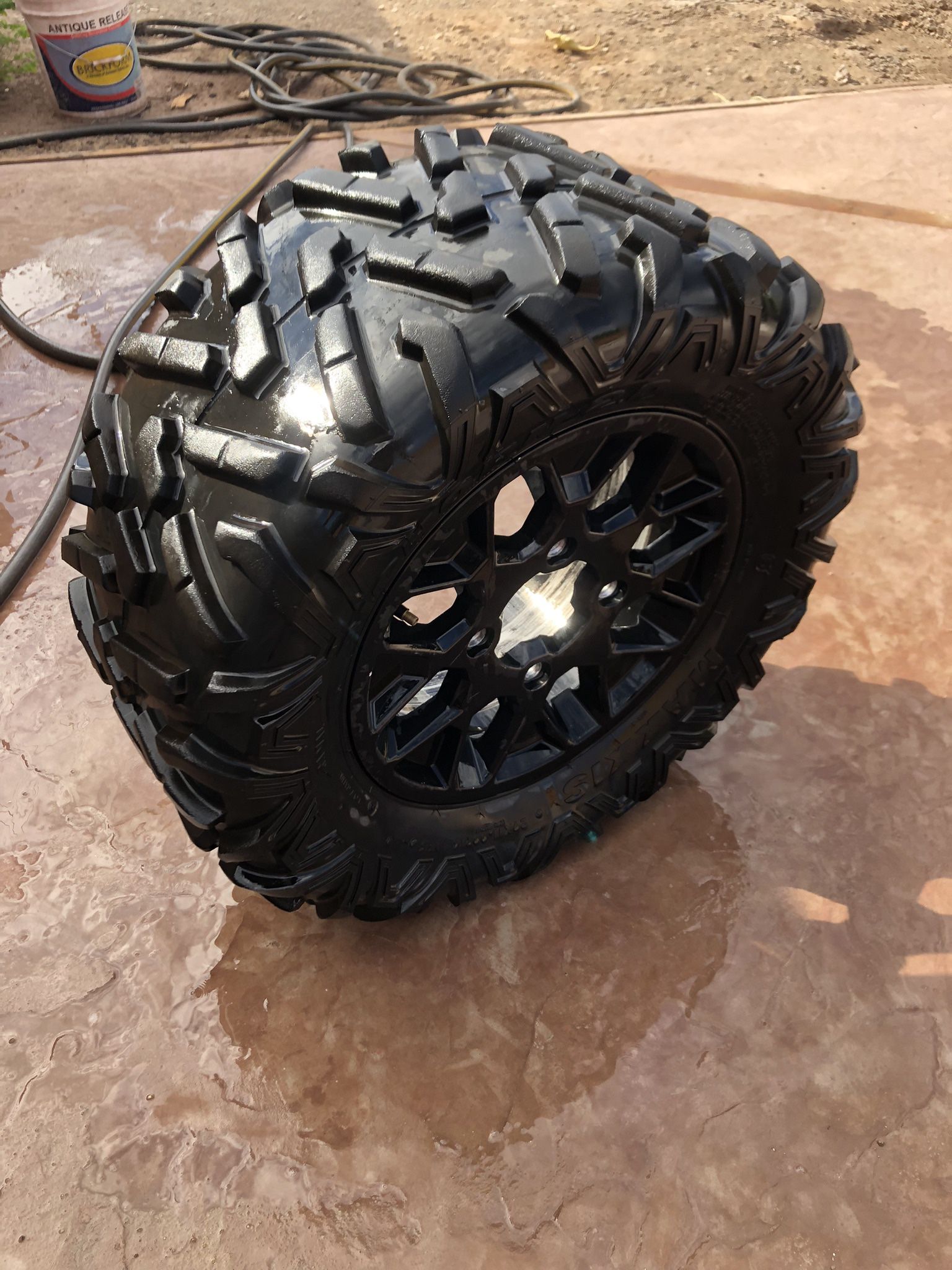 24” Black, Can-am Wheel And Tire