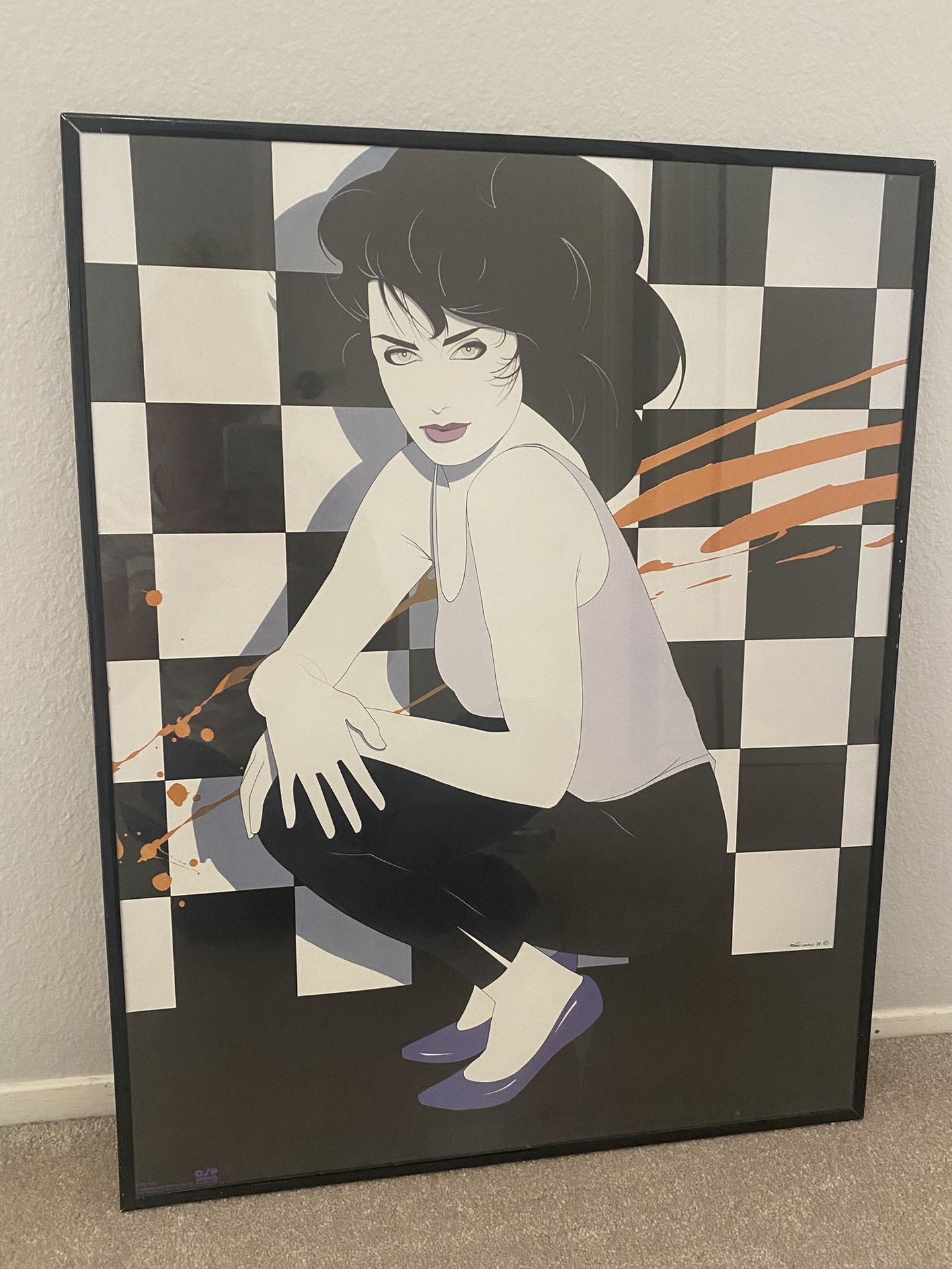 Luis Preciado art poster from 1990 RARE! Tank Top and Purple Pump