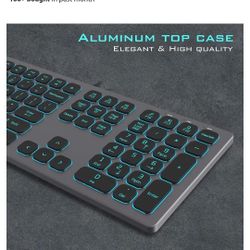 Aluminum Quiet Wired Slim Chiclet Keyboard