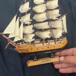 Vintage Hand made Model ship Mayflower