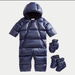Ralph Lauren Water-Repellent Hooded Bunting (winter Suit) – 3 Months, Dark 