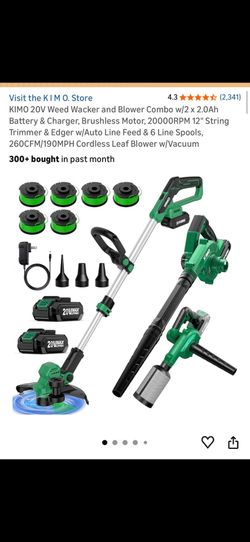 New 4 in 1 Trimmer Edger Blower Vacuum combo with 2 battery