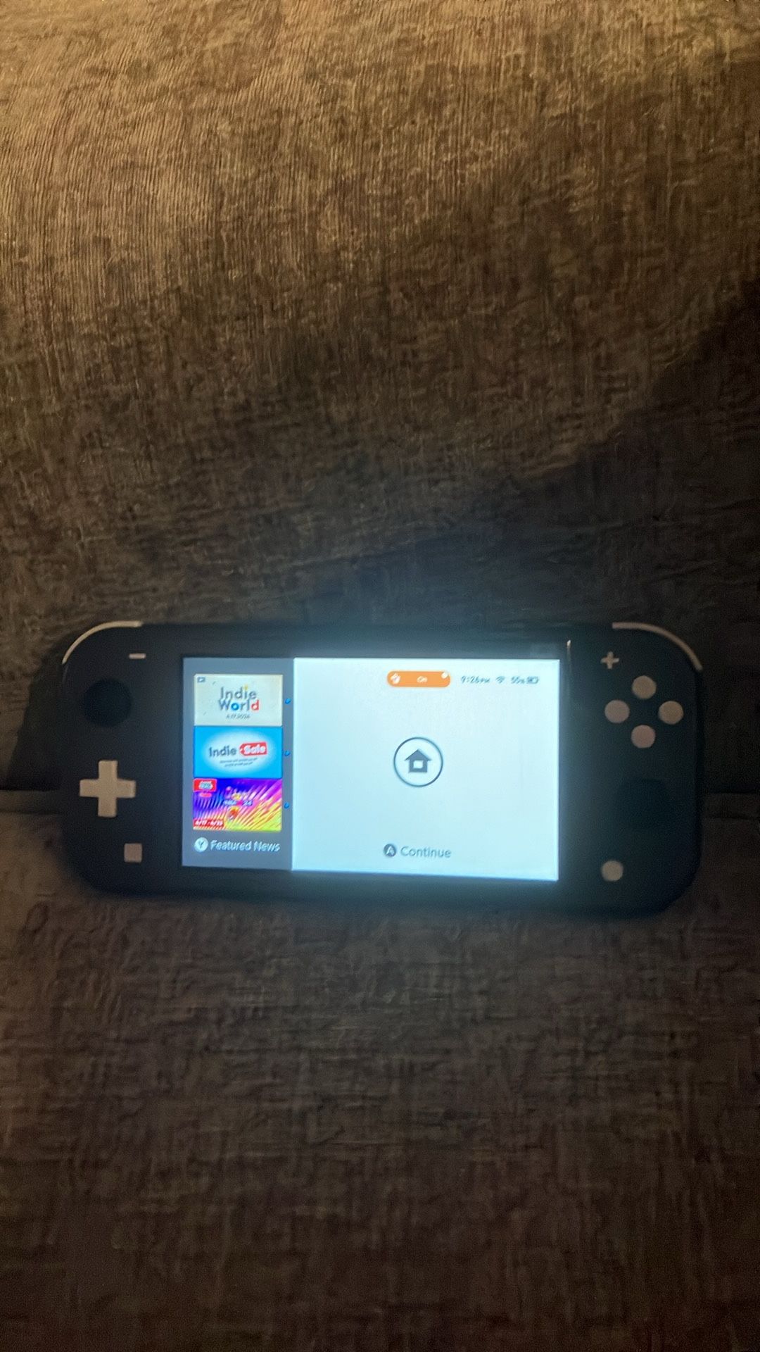 Black Nintendo switch light