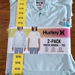 NWT Hurley girl’s hoodie & Tee 2pcs set Size S 7/8