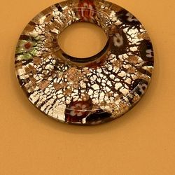 Vintage Colorful Round Glass Pendant