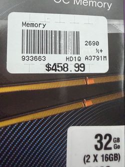 Crucial DDR5 Pro OC Memory 32GB (2x16GB) 6400 MT/s - Sealed New