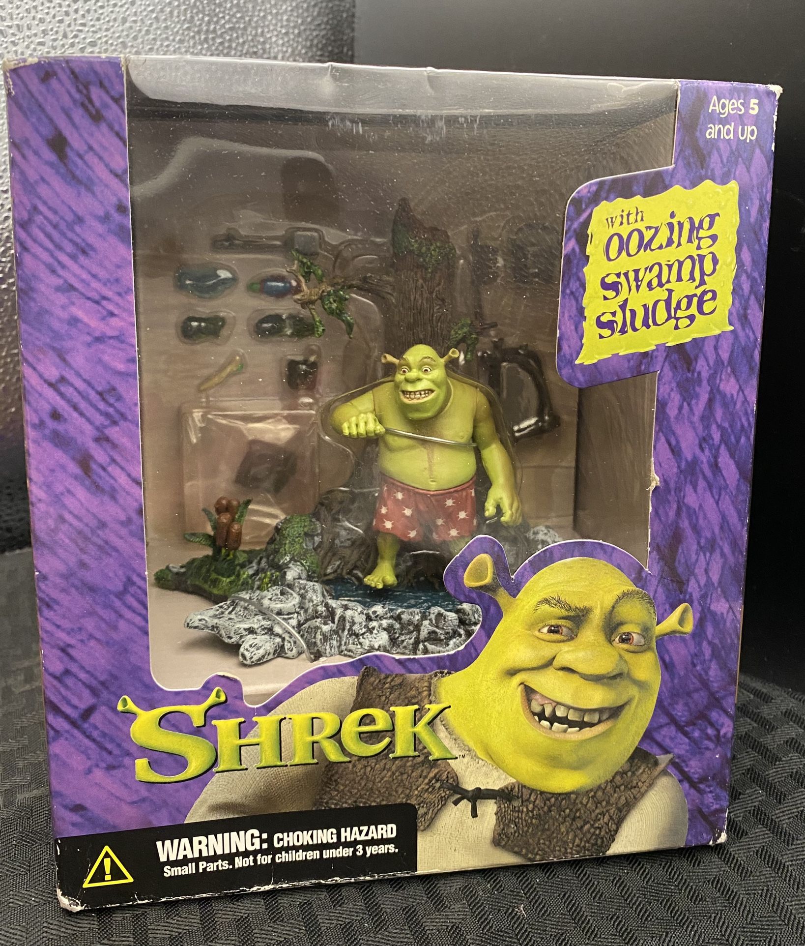 McFarlane Toys Shrek Bath with Oozing Swamp Sludge Playset 2001 MIB (KB#34)