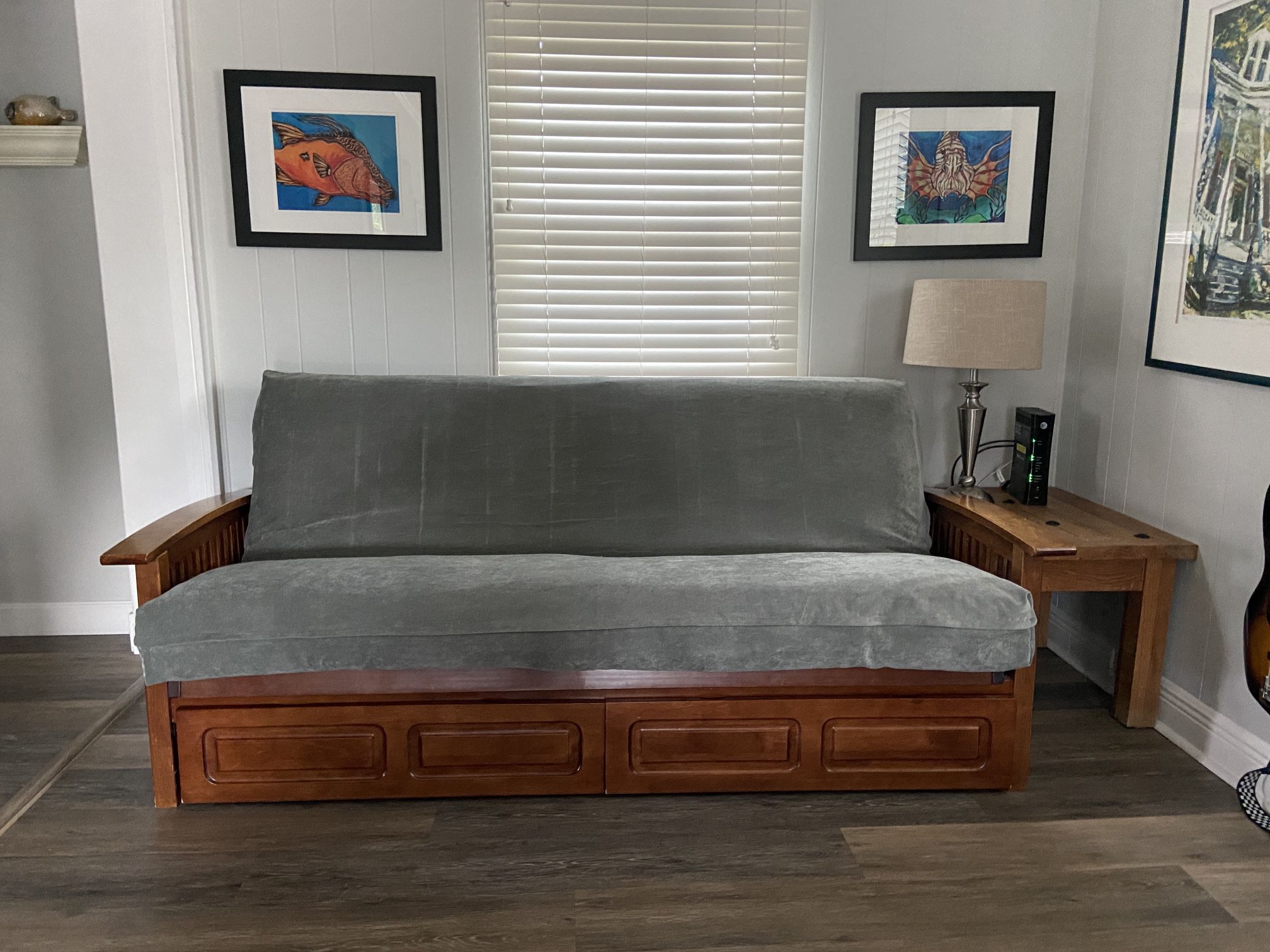 Futon Sofa Bed With Storage Drawers