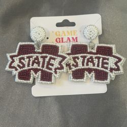 Cute MS State Earrings. Brand New. Bought For $24.95