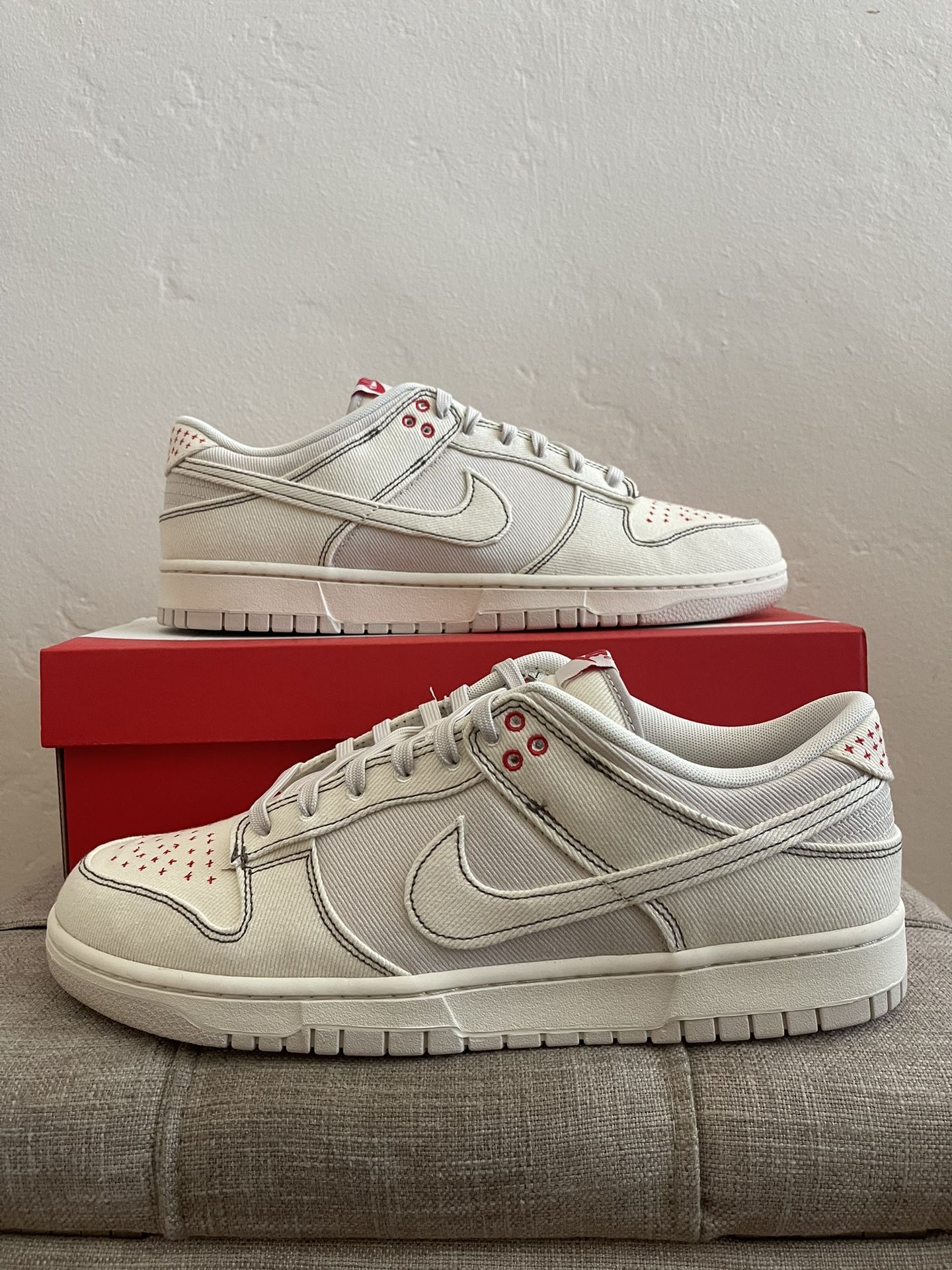 Nike Dunk Low Retro SE “Sashiko Light Orewood Brown” Size 12.5M- In Hand