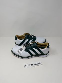 Adidas MC Z-Traxion JH6127 White/Collegiate Green/Yellow Men Spikeless Golf Shoe Men’s size 10.5  Brand new no box  Golf shoes spike less  Zapatos de 