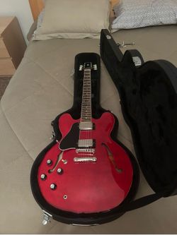 Left Handed  Cherry Epiphone es335