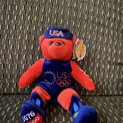 Team ring bears USA, 2004 Olympic beanbag bear