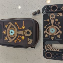 Brand New Nintendo Switch Zelda Carrying Case And Protective Silicone Case