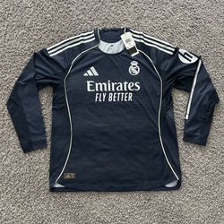 Adidas Real Madrid Long Sleeve Authentic Jersey Men's XL NWT Player Version