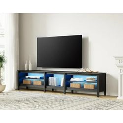 Tv Stand With Led Light Holds Up To 80in 